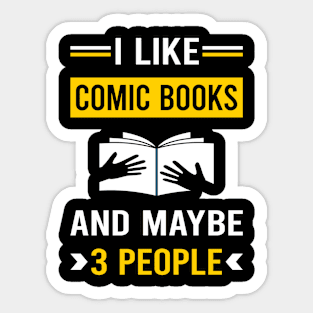 3 People Comic Books Comics Sticker